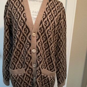 GUCCI G Rhombus Cardigan Sz Large NWOT Authentic